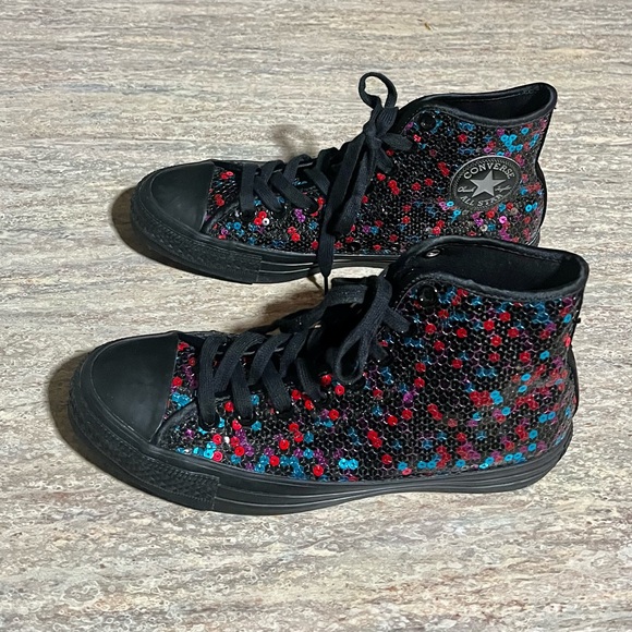 Converse All Star Chuck Taylor sequins high top sneakers - Picture 7 of 16